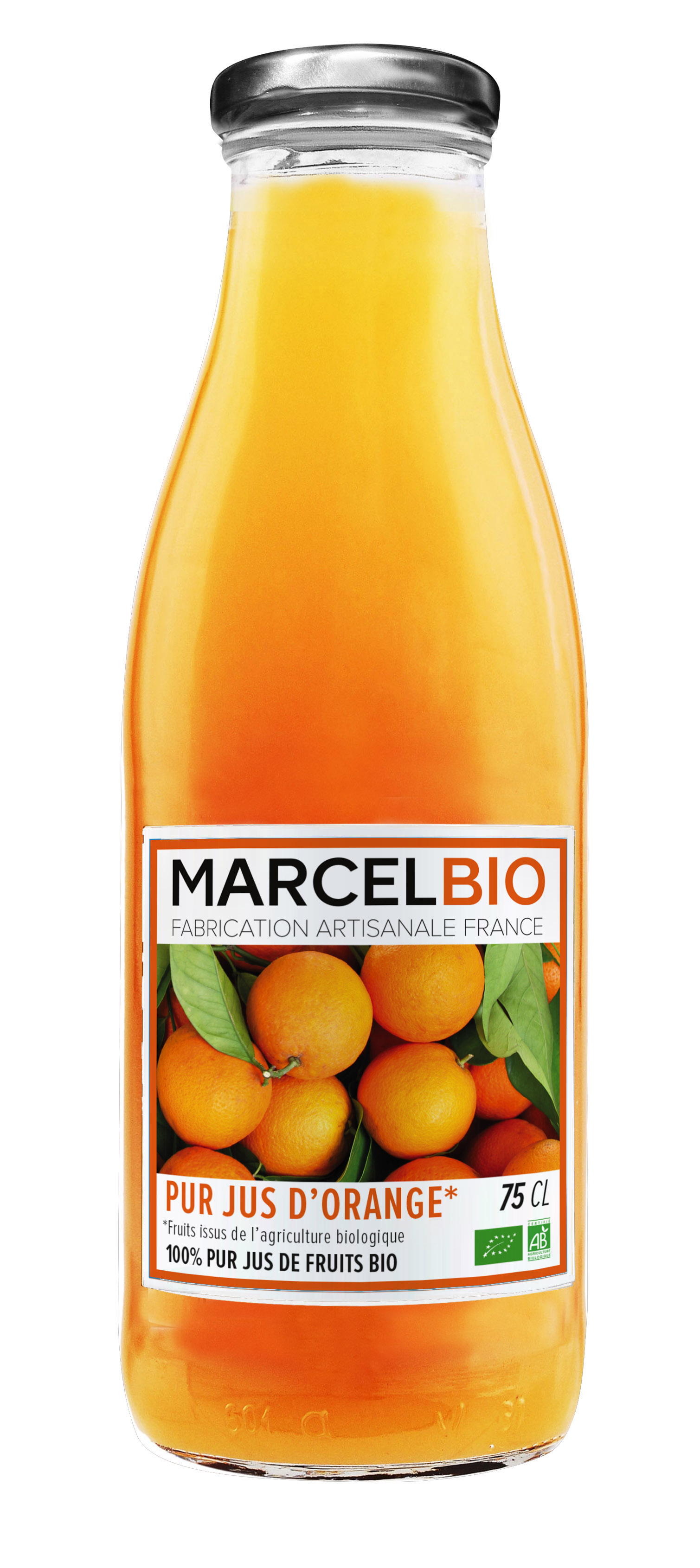 Organic pure orange juice - 75 cl