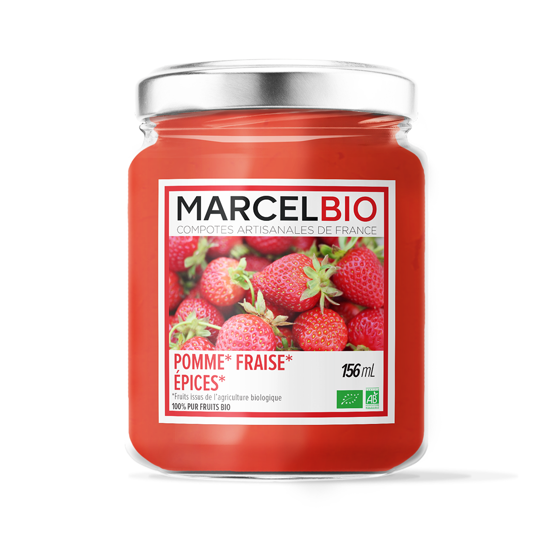 Compote Apple strawberry spices