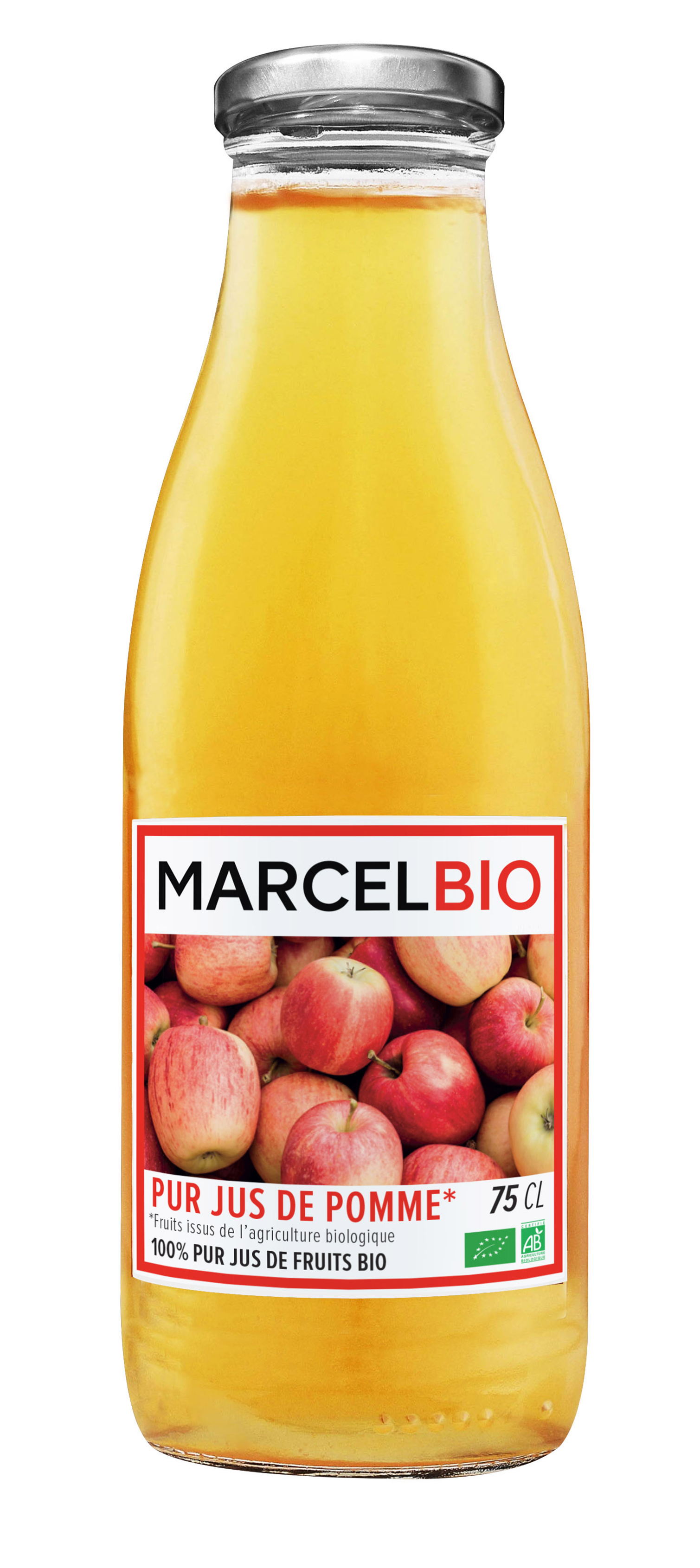 Organic pure apple juice - 75 cl